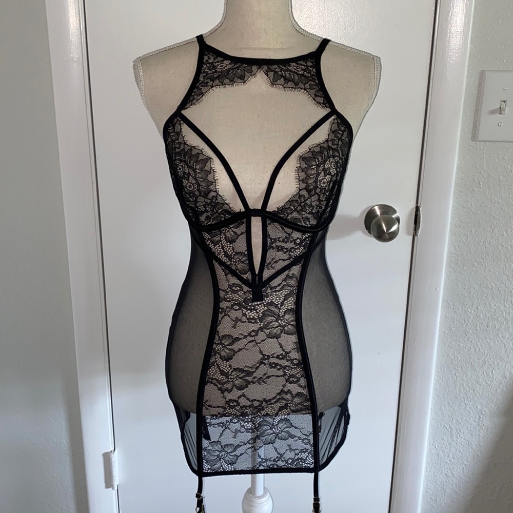 Victoria’s Secret black lace teddy lingerie